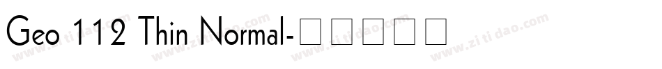 Geo 112 Thin Normal字体转换